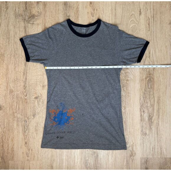 Sun Microsystems Graphic T-Shirt Developers Skate Design Gray Small Ringer Tee - Picture 5 of 7